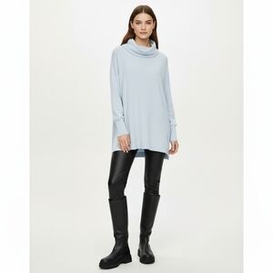Anthropologie Light Blue Cowl Neck Women's Top